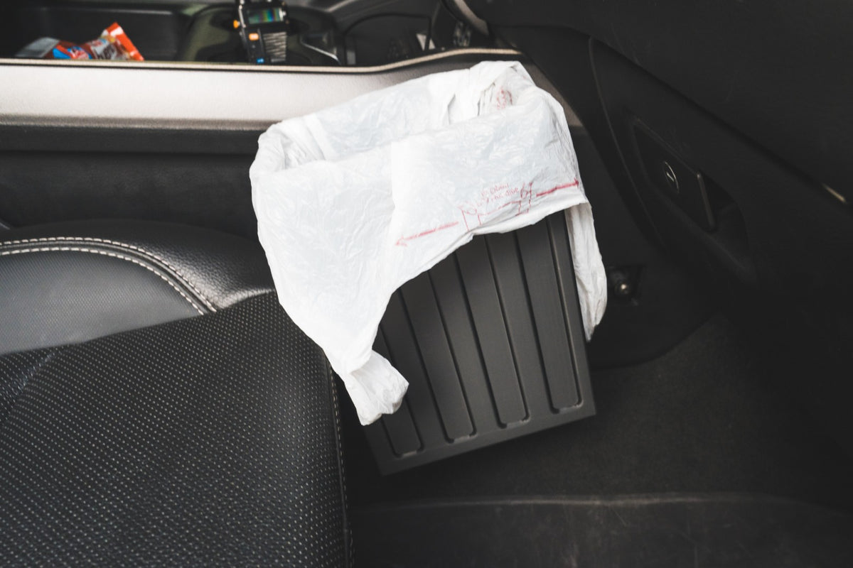 Center Console Angled Clip On Trash Bin - Ram Truck Application