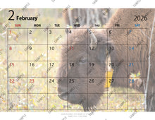 Load image into Gallery viewer, 2026 Monthly Calendar - Animals
