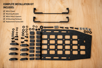 Garage Sale - The Original No Drill Center Console Aluminum MOLLE Panel Kit - Current Gen RAM Truck Application
